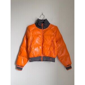 Stella McCartney X Adidas Stellasport Puffer Bomber Jacker in Orange Size SMALL